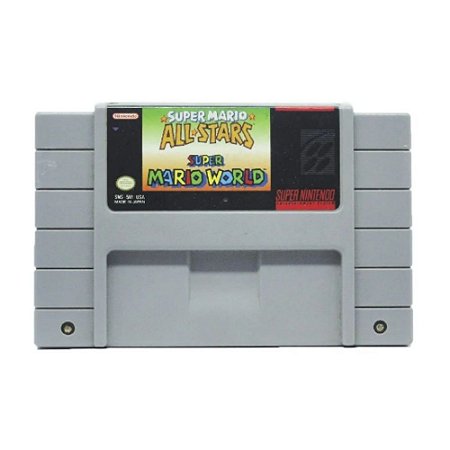 Jogo Super Mario All Stars + Super Mario World Nintendo Clássico Usado