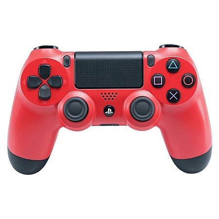Controle PS4 Sem Fio Vermelho e Preto Sony Dualshock Usado