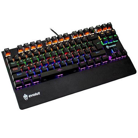Teclado Mecânico Preto Assault EG 204RB Evolut Novo