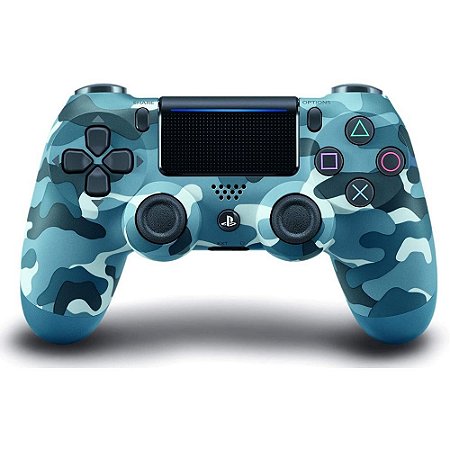 Controle PS4 Sem Fio Blue Camouflage Sony Dualshock Usado