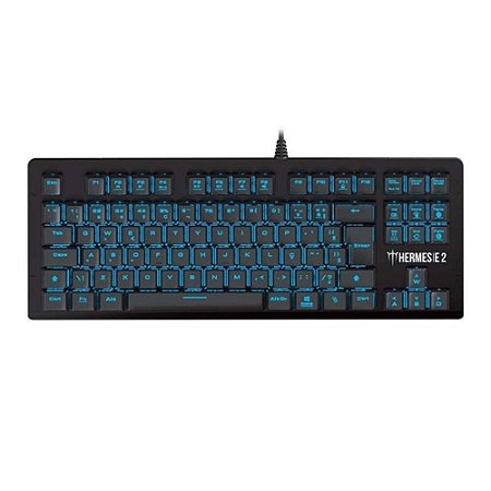 Teclado Mecânico Hermes E2 Preto Iluminação Azul Switch Azul Gamdias Novo