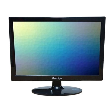 Monitor Led 15.4" Preto Brazil PC Novo