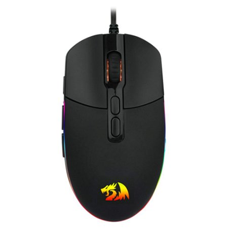 Mouse Gamer Invader Preto Redragon Novo