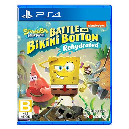 Jogo SpongeBob SquarePants Battle for Bikini Bottom Rehydrated PS4 Usado
