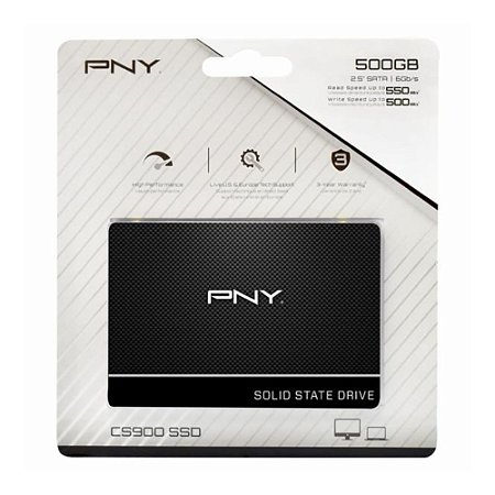 SSD Interno CS900 500GB 2.5'' SATA III PNY Novo