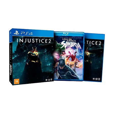 Jogo Injustice 2 PS4 + Filme Liga da Justiça Sombria Usado