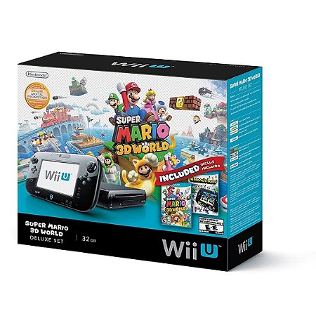 Console Nintendo Wii U Deluxe Set Preto com Caixa Usado