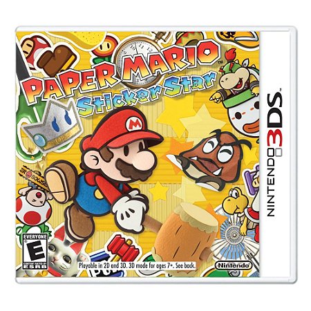 Jogo Paper Mario Sticker Star 3DS Usado