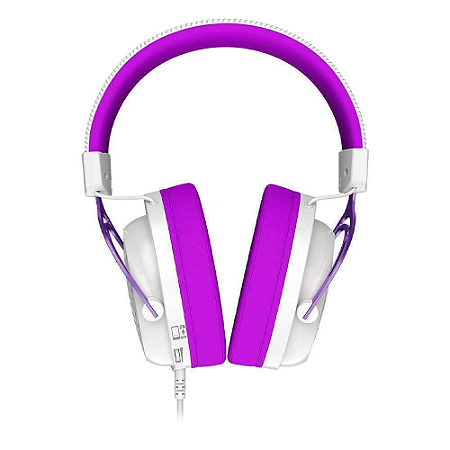 Headset Gamer Diomedes Branco com Roxo Redragon Novo
