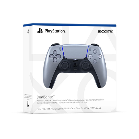 Controle Sem Fio DualSense Sterling Silver Sony PS5 Novo