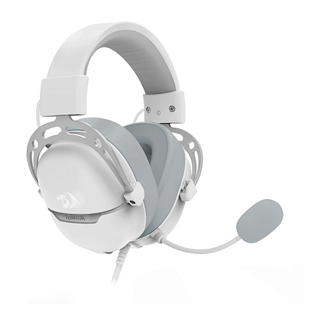Headset Gamer Aurora Branco com Fio Redragon Novo