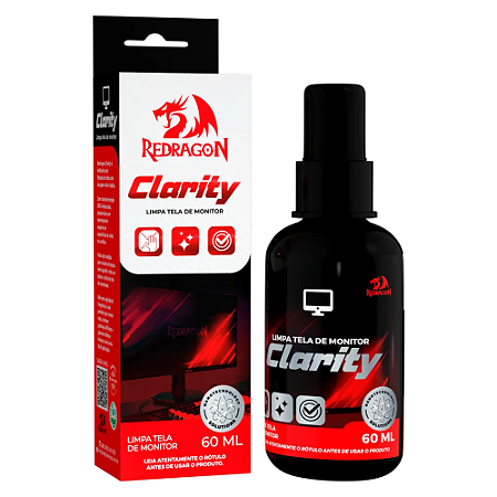 Spray Limpa Tela de Monitor Clarity Redragon 60ML Novo