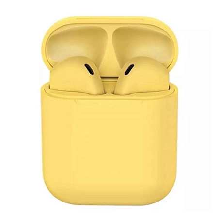 Fone Bluetooth i12 Amarelo Novo