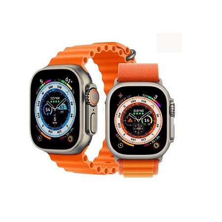 Relógio SmartWatch Serie 8 S8 Ultra Max 49mm Dourado Khostar Novo