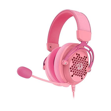 Headset Gamer Diomedes Rosa H388-P Redragon Novo