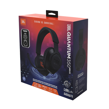 Headset Gamer Quantum 350 Preto Wireless Original JBL Novo