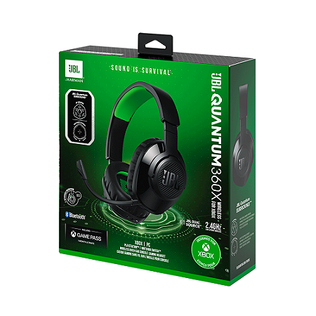 Headset Gamer Quantum 360X Preto Wireless Original JBL Novo