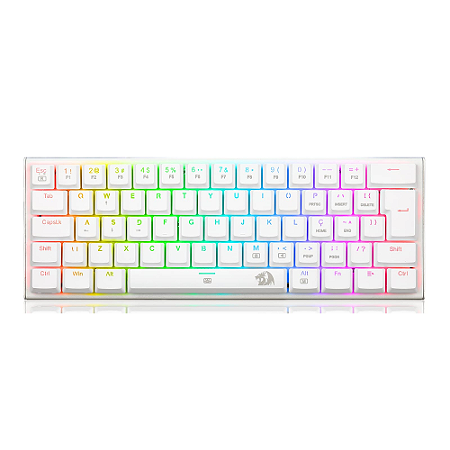 Teclado Mecânico Gamer Anivia Branco RGB Switch Azul Redragon Novo