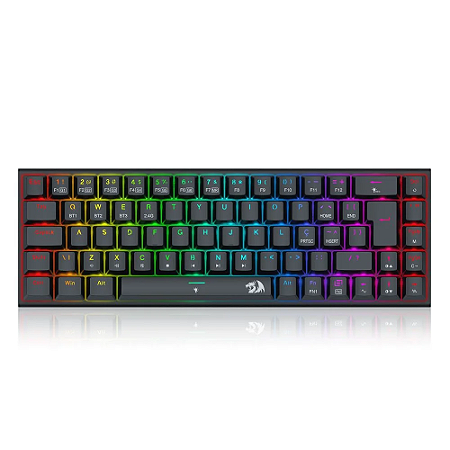 Teclado Gamer Ryze Pro RGB Preto Switch Marrom Redragon Novo