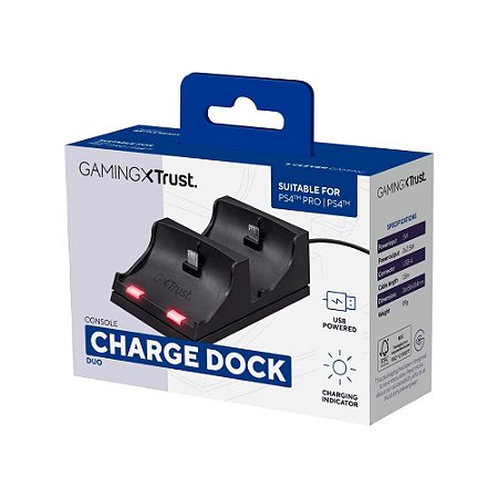 Carregador Duplo GXT 235 Trust PS4 Usado