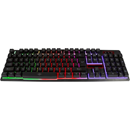 Teclado Membrana Gamer Redragon Netherbane RGB Preto