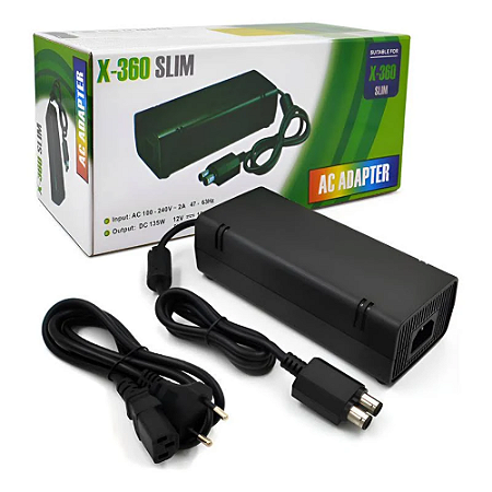 Fonte de alimentação Bivolt Paralelo Xbox 360 Slim Novo