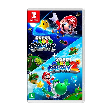 Jogo Super Mario Galaxy + Super Mario Galaxy 2 Switch Novo