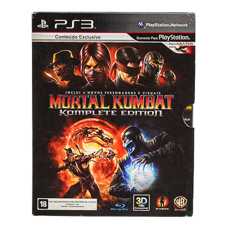Jogo Mortal Kombat Komplete Edition + Filme Mortal Kombat Legado PS3 Usado