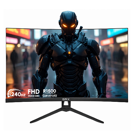 Monitor Gamer Curvo Led 27" 240Hz BRX Novo