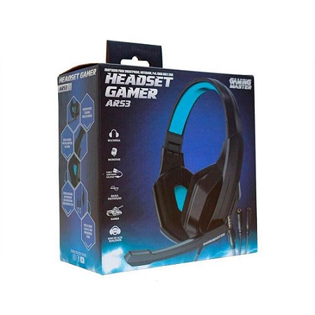 Headset Gamer ARS3 (Xbox One/360/PS3/PS4/Cel/PC) Kmex Novo