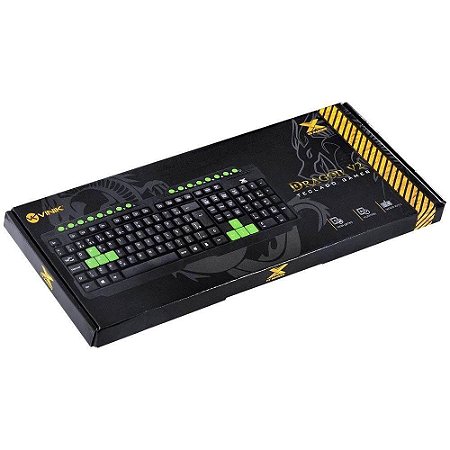 Teclado Gamer Dragon V2 Verde Novo