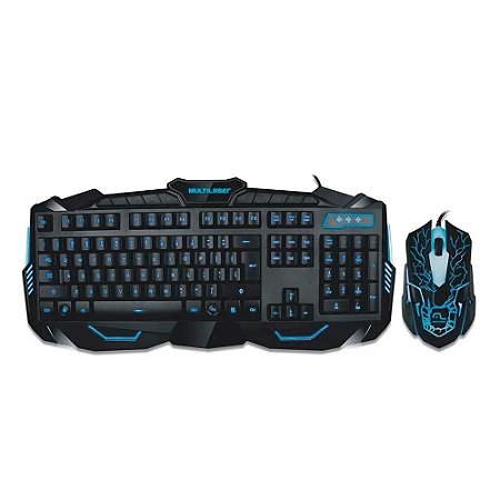 Teclado + Mouse Gamer Lightning Com Fio Novo