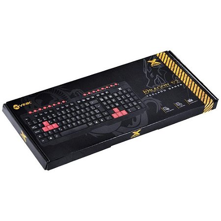 Teclado Gamer Dragon V2 Vermelho Novo