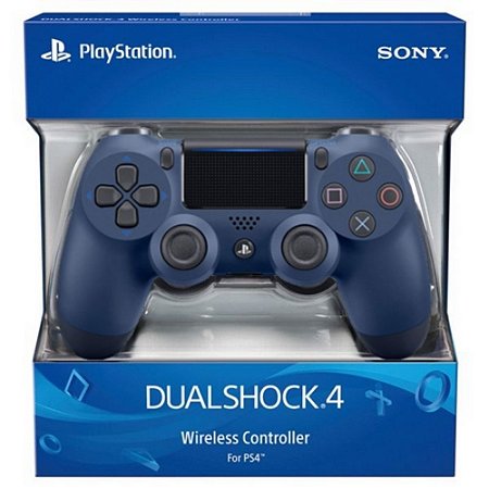 Controle Sem Fio Azul Noturno Dualshock Sony PS4 Novo