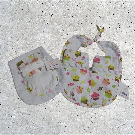 Kit Babador, Regurgitador e Toalhinhas de Boca Docinhos