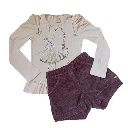 Conjunto Batinha Manga Longa e Short