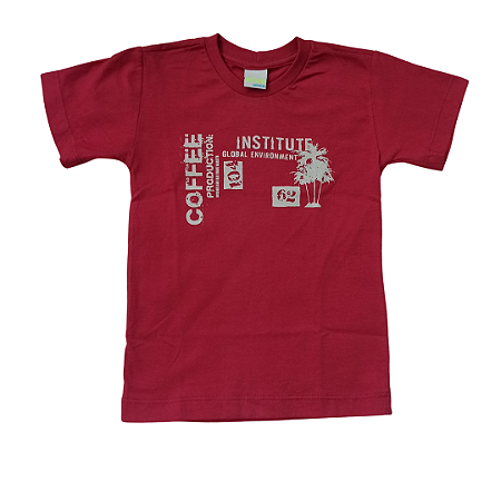 Camiseta de Algodão Infantil Menino Cor Vermelha