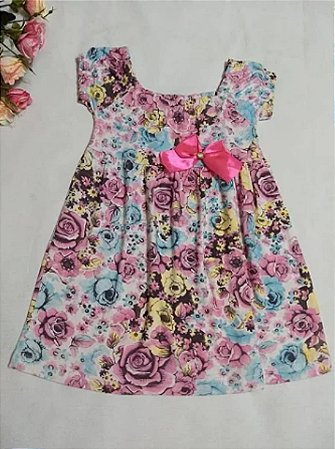 Vestido Infantil Floral Malha Radiosa