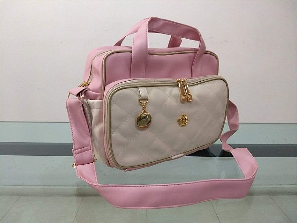 Bolsa Maternidade Bambini - Rosê Off White - Villa BB - PRONTA ENTREGA