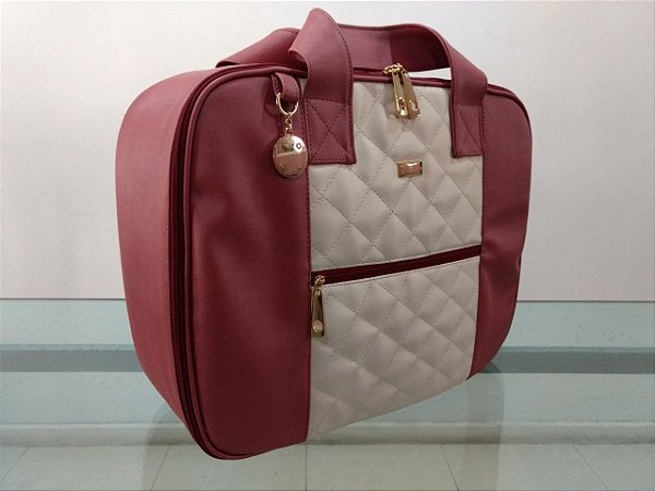 Mala Erva Doce - Emborrachado Bordô/Off White - Villa BB