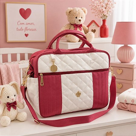 Bolsa Maternidade Erva Doce - Marsala Off White