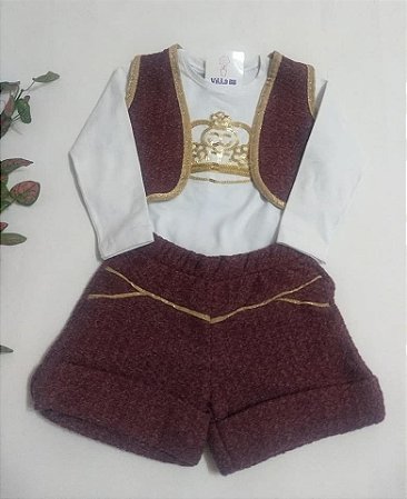 Conjunto Blusa Colete e Short - Infantil Menina