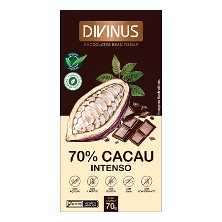 Chocolate 70% Cacau Intenso