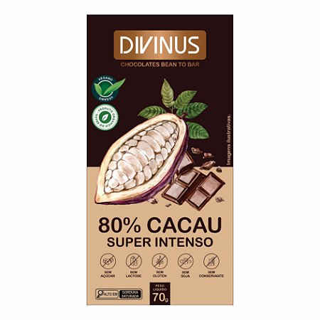 Chocolate 80% Cacau Super Intenso