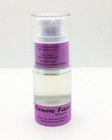 Renew Face Vegan - Espuma de Limpeza Profunda e Esfoliação Enzimática