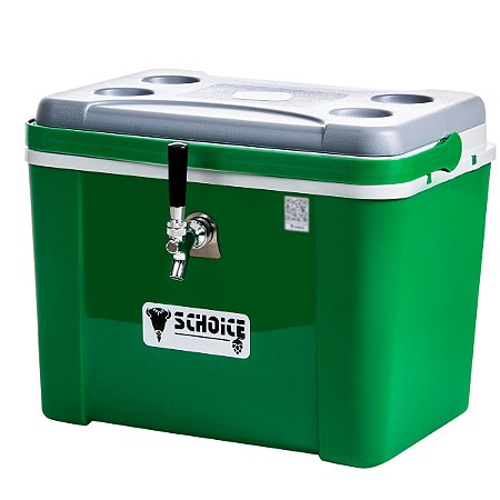 Chopeira a gelo Heineken verde torneira americana sem serpentina 1 via