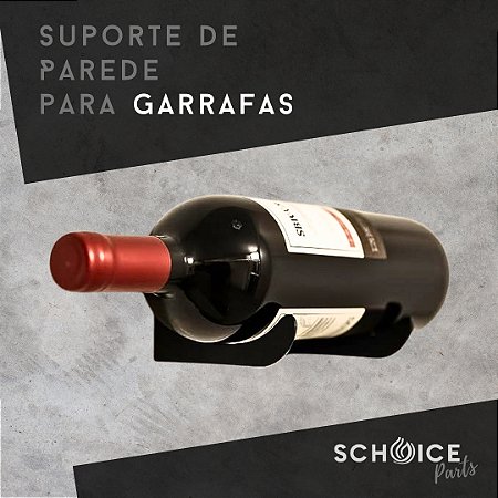 Suporte Para Garrafas De Vinho Schoice Adega 50 Peças Preto Preto