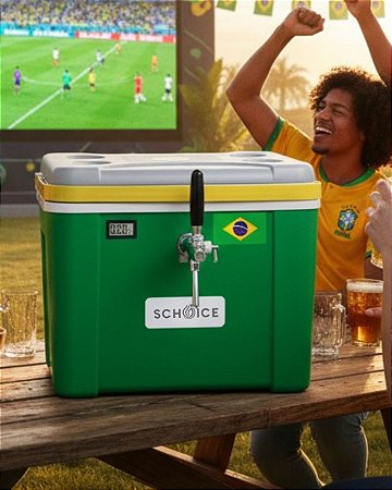 Chopeira a Gelo Brasil Copa do Mundo 2026 torneira italiana com serpentina alumínio 1 via - para barril Heineken