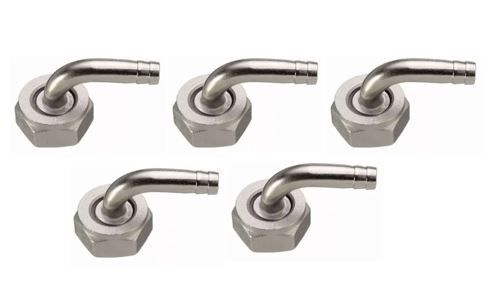 KIT 05 ESPIGÃO CURVO 5/8" x 1/4"
