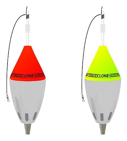 Kit 2 Boia Cevadeira Clone Amarela E Vermelha Jr Pesca Copo Branco 67gr